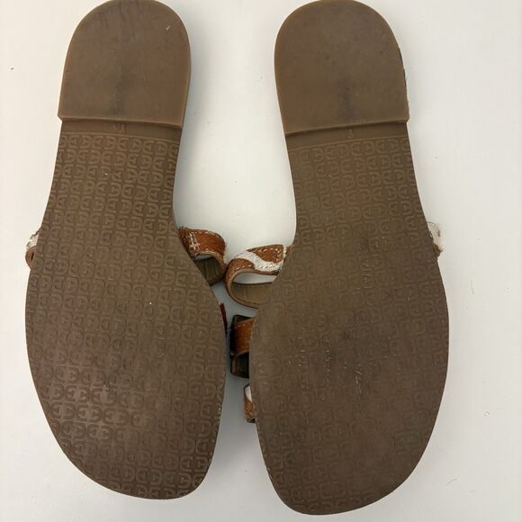 Sam Edelman Bay Sandals Womens 8.5M Calf Hair Leopard Print Slide - Picture 8 of 8